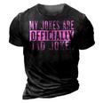 Pink Girl Dad Pregnancy Announcement My Jokes Are Officially Gift For Mens 3D Print Casual Tshirt Vintage Black
