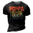 Poppa Because Grandpa Is For Old Guys For Dad Fathers Day 3D Print Casual Tshirt Vintage Black