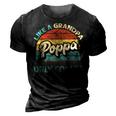 Poppa Like A Grandpa Only Cooler Vintage Dad Fathers Day Gift For Mens 3D Print Casual Tshirt Vintage Black