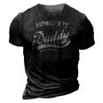 Promoted To Daddy 2023 Funny Humor New Dad Baby First Time Gift For Mens 3D Print Casual Tshirt Vintage Black