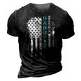 Promoted To Daddy 2024 Us American Flag For New Dad To Be Gift For Mens 3D Print Casual Tshirt Vintage Black