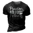 Proud Air Force Step Dad Air Force Graduation Usaf Step Dad 3D Print Casual Tshirt Vintage Black