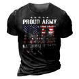 Proud Army National Guard Dad Usa Flag Military For 4Th July 3D Print Casual Tshirt Vintage Black