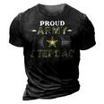 Proud Army Stepdad Military Pride Camouflage Graphics Army Gift For Mens 3D Print Casual Tshirt Vintage Black