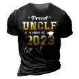 Proud Uncle Of A Class Of 2023 Graduate Senior 23 Gift For Mens 3D Print Casual Tshirt Vintage Black