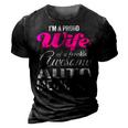 Proud Wife Of Freaking Awesome Auto Mechanic Wife 3D Print Casual Tshirt Vintage Black