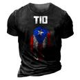Puerto Rican Tio Uncle Puerto Rico Flag Latino Gift For Mens 3D Print Casual Tshirt Vintage Black