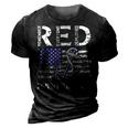 Red Friday For My Brother Deployed Navy Soldier Us Flag Gift 3D Print Casual Tshirt Vintage Black