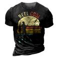 Reel Cool Pops Fishing Dad Gifts Fathers Day Fisherman 3D Print Casual Tshirt Vintage Black