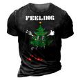 Retro Christmas Feeling Jolly Christmas Tree 3D Print Casual Tshirt Vintage Black