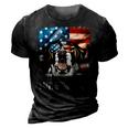 Saint Bernard Dad American Flag 4Th Of July Dog Fathers Day Gift For Mens 3D Print Casual Tshirt Vintage Black