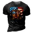 Shar Pei Dad American Flag 4Th Of July Dog Fathers Day Gift For Mens 3D Print Casual Tshirt Vintage Black