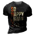 So Happy I Have Twins Twin Dad Father Mother Of Twins Gift For Mens 3D Print Casual Tshirt Vintage Black