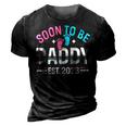 Soon To Be Daddy Est 2023 New Dad Pregnancy 3D Print Casual Tshirt Vintage Black