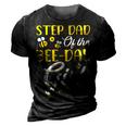 Stepdad Of The Bee Day Girl Family Matching Birthday 3D Print Casual Tshirt Vintage Black