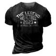The Legend Has Retired 2023 Cool Retirement 2023 Doctor Dad 3D Print Casual Tshirt Vintage Black