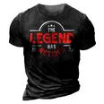 The Legend Has Retired Design Retired Dad Senior Citizen Gift For Mens 3D Print Casual Tshirt Vintage Black