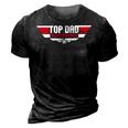 Top Dad Best Dad Ever Funny Father 80S Fathers Day Gift 3D Print Casual Tshirt Vintage Black