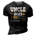 Uncle 2023 Loading Pregnancy Announcement Nephew Niece Gift For Mens 3D Print Casual Tshirt Vintage Black