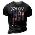 United States Army Grandpa American Flag For Veteran Gift 3D Print Casual Tshirt Vintage Black