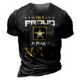 Us Army Proud Us Army Mom Military Veteran Pride 3D Print Casual Tshirt Vintage Black