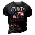 Veteran Papa Military Dad Army Fathers Day Gift Gift For Mens 3D Print Casual Tshirt Vintage Black