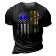 Vintage American Flag Proud To Be Us Navy Boyfriend Military 3D Print Casual Tshirt Vintage Black
