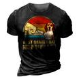 Vintage Best Beagle Dad Ever Bump Fit Funny Dog Lover Gift Gift For Mens 3D Print Casual Tshirt Vintage Black