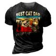 Vintage Best Cat Dad Ever And Retro For Dad Men Fathers Day 3D Print Casual Tshirt Vintage Black