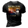 Vintage Best Shih Tzu Dad Ever Fist Bump Dog Fathers Day Gift For Mens 3D Print Casual Tshirt Vintage Black