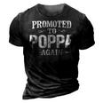 Vintage Promoted To Poppa Fathers Day New Dad Grandpa 3D Print Casual Tshirt Vintage Black