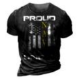 Vintage Proud Navy Uncle With American Flag Gift 3D Print Casual Tshirt Vintage Black
