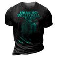 Warning Volleyball Dad Will Yell Loudly Gift For Mens 3D Print Casual Tshirt Vintage Black