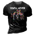 Youll Never Walks Alone Father Daughter Autism Dad 3D Print Casual Tshirt Vintage Black
