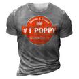 1 Poppy Men Number One Dad Grandpa Fathers Day Gifts Gift For Mens 3D Print Casual Tshirt Grey