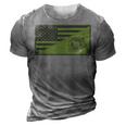Army Logistics Branch American Flag 3D Print Casual Tshirt Grey