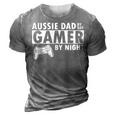 Aussie Dad Cool Australian Shepherd Father Gifts For Dog Dad 3D Print Casual Tshirt Grey