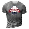 Baseball Dad Sport Coach Gifts Father Ball T 3D Print Casual Tshirt Grey