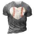 Baseball Heart Cute Mom Dad Softball Mothers Day Sports Day 3D Print Casual Tshirt Grey