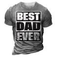 Best Dad Ever Funny Fathers Day Dad 3D Print Casual Tshirt Grey