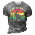 Best Rabbit Dad Ever For Men Fathers Day 3D Print Casual Tshirt Grey