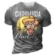 Chihuahua Daddy Dog Dad Father Gift 3D Print Casual Tshirt Grey