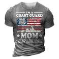 Coast Guard Mom American Flag Military Family Gift Gift For Womens 3D Print Casual Tshirt Grey