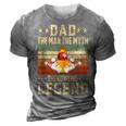 Dad The Man The Myth The Bowling Legend Bowling Game Bowlers 3D Print Casual Tshirt Grey