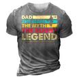 Dad The Man The Myth The Rugby Legend Gift For Mens 3D Print Casual Tshirt Grey