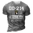 Dd214 Army 101St Airborne Alumni Veteran Father Day Gift 3D Print Casual Tshirt Grey