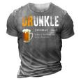 Drunkle Like A Normal Uncle Only Drunker Funny Beer Gift For Mens 3D Print Casual Tshirt Grey