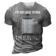 Elevator Mechanic Engineer Ride The Elevator Technician 3D Print Casual Tshirt Grey