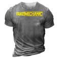 Fake Mechanic 3D Print Casual Tshirt Grey