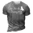 First Time Father Gifts For Men New Dad Expecting Daddy 2023 Gift For Mens 3D Print Casual Tshirt Grey